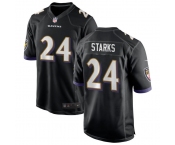 Men's Baltimore Ravens #24 Malaki Starks Nike Black Alternate Vapor F.U.S.E Limited Jersey