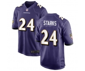 Men's Baltimore Ravens #24 Malaki Starks Nike Purple Vapor F.U.S.E Limited Jersey