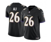 Men's Baltimore Ravens #26 Rasheen Ali Black 2025 F.U.S.E. Vapor Limited Football Jersey
