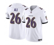 Men's Baltimore Ravens #26 Rasheen Ali White 2025 F.U.S.E. Vapor Limited Football Jersey