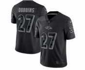 Men's Baltimore Ravens #27 J.K. Dobbins Black Reflective Limited Stitched Football Jersey