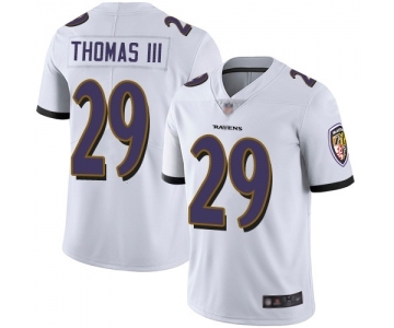 Men's Baltimore Ravens #29 Earl Thomas III White Vapor Untouchable Limited Player Football Jersey