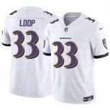 Men's Baltimore Ravens #33 Tyler Loop White 2025 F.U.S.E. Vapor Limited Football Jersey Men's Baltimore Ravens #33 Tyler Loop White 2025 F.U.S.E. Vapor Limited Football Jersey
