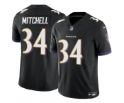 Men's Baltimore Ravens #34 Keaton Mitchell Black 2025 F.U.S.E. Vapor Limited Football Jersey
