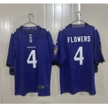 Men's Baltimore Ravens #4 Zay Flowers Purple 2026 Alternate Vapor Limited Football Stitched Jersey Men's Baltimore Ravens #4 Zay Flowers Purple 2026 Alternate Vapor Limited Football Stitched Jersey