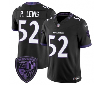 Men's Baltimore Ravens #52 Ray Lewis Black 2026 F.U.S.E. Alternate Vapor Limited Football Stitched Jersey
