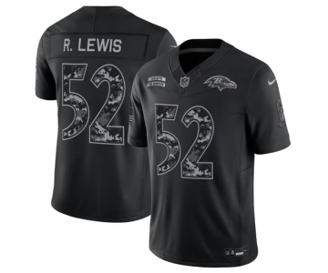 Men's Baltimore Ravens #52 Ray Lewis Black F.U.S.E. 2026 Salute to Service Limited Football Stitched Jersey