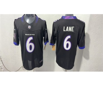 Men's Baltimore Ravens #6 Ja'Kobi Lane Black 2026 F.U.S.E. Vapor Stitched Limited Football Stitched Jersey