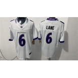 Men's Baltimore Ravens #6 Ja'Kobi Lane White 2026 F.U.S.E. Vapor Stitched Limited Football Stitched Jersey Men's Baltimore Ravens #6 Ja'Kobi Lane White 2026 F.U.S.E. Vapor Stitched Limited Football Stitched Jersey