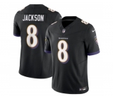 Men's Baltimore Ravens #8 Lamar Jackson Black 2023 F.U.S.E Vapor Jersey