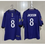 Men's Baltimore Ravens #8 Lamar Jackson Purple 2026 Alternate Vapor Limited Football Stitched Jersey Men's Baltimore Ravens #8 Lamar Jackson Purple 2026 Alternate Vapor Limited Football Stitched Jersey