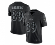 Men's Baltimore Ravens #89 Mark Andrews Black Reflective Limited Stitched Football Jersey
