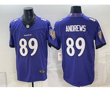 Men's Baltimore Ravens #89 Mark Andrews Purple 2026 F.U.S.E. Vapor Stitched Limited Football Jersey