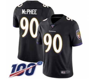 Men's Baltimore Ravens #90 Pernell McPhee Black Alternate Vapor Untouchable Limited Player 100th Season Football Jersey