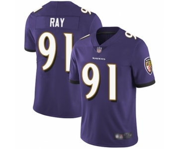 Men's Baltimore Ravens #91 Shane Ray Purple Team Color Vapor Untouchable Limited Player Football Jersey