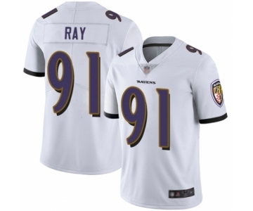 Men's Baltimore Ravens #91 Shane Ray White Vapor Untouchable Limited Player Football Jersey