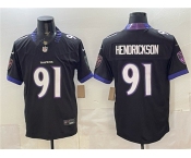 Men's Baltimore Ravens #91 Trey Hendrickson Black 2026 F.U.S.E. Alternate Vapor Stitched Limited Football Stitched Jersey Men's Baltimore Ravens #91 Trey Hendrickson Black 2026 F.U.S.E. Alternate Vapor Stitched Limited Football Stitched Jersey