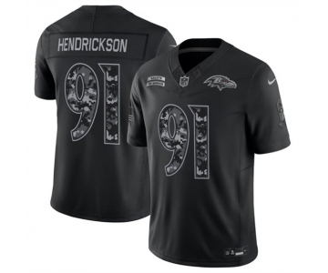 Men's Baltimore Ravens #91 Trey Hendrickson Black F.U.S.E. 2026 Salute to Service Limited Football Stitched Jersey