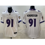 Men's Baltimore Ravens #91 Trey Hendrickson White 2026 F.U.S.E. Vapor Stitched Limited Football Stitched Jersey Men's Baltimore Ravens #91 Trey Hendrickson White 2026 F.U.S.E. Vapor Stitched Limited Football Stitched Jersey