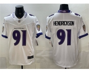 Men's Baltimore Ravens #91 Trey Hendrickson White 2026 F.U.S.E. Vapor Stitched Limited Football Stitched Jersey Men's Baltimore Ravens #91 Trey Hendrickson White 2026 F.U.S.E. Vapor Stitched Limited Football Stitched Jersey