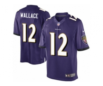 Men's Nike Baltimore Ravens #12 Mike Wallace Limited Purple Team Color NFL Jersey