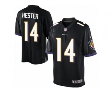 Men's Nike Baltimore Ravens #14 Devin Hester Limited Black Alternate NFL Jersey