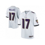Men's Nike Baltimore Ravens #17 Mike Wallace Limited White NFL Jersey