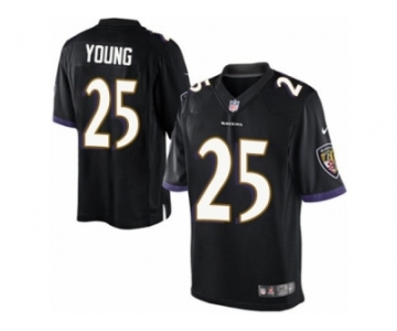 Men's Nike Baltimore Ravens #25 Tavon Young Limited Black Alternate NFL Jersey