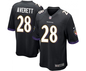 Men's Nike Baltimore Ravens #28 Anthony Averett Game Black Alternate NFL Jersey