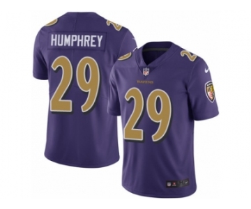 Men's Nike Baltimore Ravens #29 Marlon Humphrey Limited Purple Rush NFL Jersey