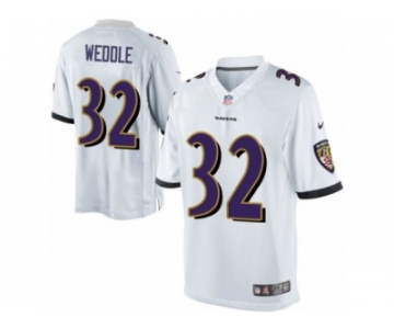 Men's Nike Baltimore Ravens #32 Eric Weddle Limited White NFL Jersey