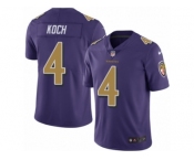 Men's Nike Baltimore Ravens #4 Sam Koch Limited Purple Rush NFL Jersey