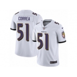 Men's Nike Baltimore Ravens #51 Kamalei Correa Vapor Untouchable Limited White NFL Jersey