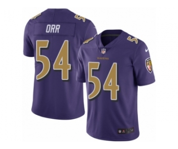 Men's Nike Baltimore Ravens #54 Zach Orr Limited Purple Rush NFL Jersey