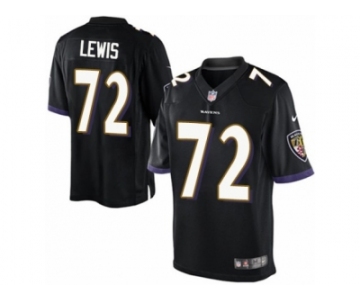 Men's Nike Baltimore Ravens #72 Alex Lewis Limited Black Alternate NFL Jersey