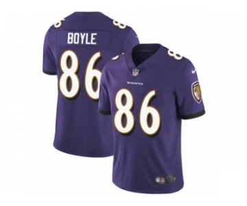 Men's Nike Baltimore Ravens #86 Nick Boyle Vapor Untouchable Limited Purple Team Color NFL Jersey