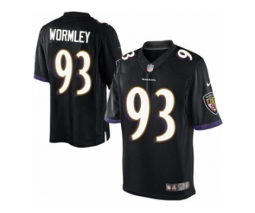 Men's Nike Baltimore Ravens #93 Chris Wormley Limited Black Alternate NFL Jersey