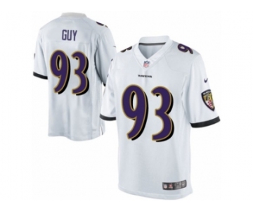 Men's Nike Baltimore Ravens #93 Lawrence Guy Limited White NFL Jersey