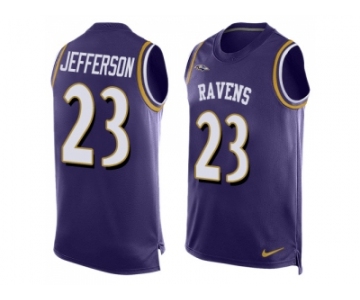 Nike Baltimore Ravens #23 Tony Jefferson Purple Team Color Men's Stitched NFL Limited Tank Top Jersey
