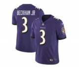 Nike Baltimore Ravens #3 Odell Beckham Jr Purple Vapor Untouchable Limited Jersey