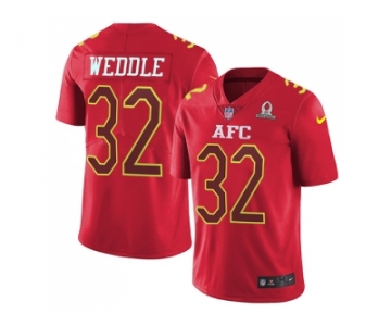 Nike Baltimore Ravens #32 Eric Weddle Red Men's Stitched NFL Limited AFC 2017 Pro Bowl Jersey