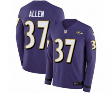 Nike Baltimore Ravens #37 Javorius Allen Limited Purple Therma Long Sleeve NFL Jersey