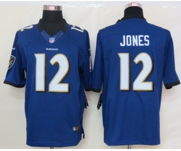 nike nfl jerseys baltimore ravens #12 jones purple[nike limited]