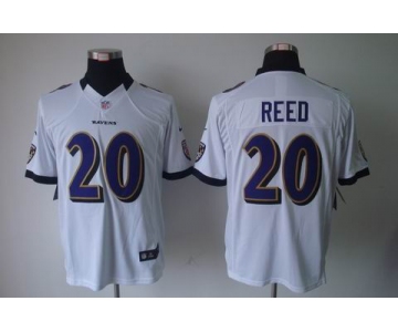 nike nfl jerseys baltimore ravens #20 reed white[nike limited]