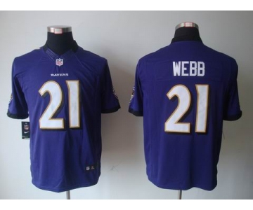 nike nfl jerseys baltimore ravens #21 webb purple[nike limited]