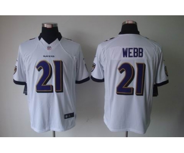 nike nfl jerseys baltimore ravens #21 webb white[nike limited]