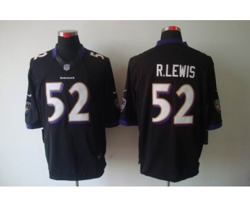 nike nfl jerseys baltimore ravens #52 r.lewis black[nike limited]