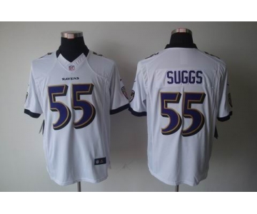 nike nfl jerseys baltimore ravens #55 suggs white[nike limited]