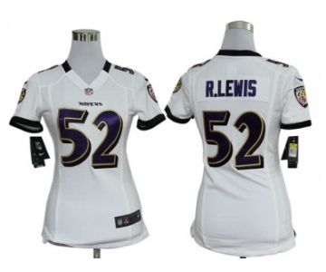 Nike women nfl jerseys baltimore ravens #52 r.lewis white[nike]