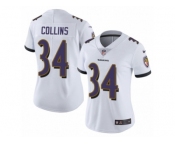 Women Nike Baltimore Ravens #34 Alex Collins White Vapor Untouchable Limited Player NFL Jersey